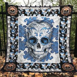 Skull Quilt Blanket Ver 65  Quilt
